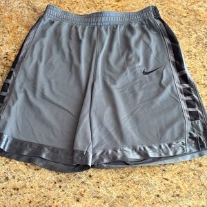 Nike Men's Charcoal and Black Athletic Shorts